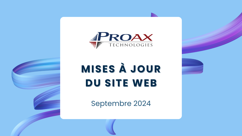 Mise à jour du site web en septembre
